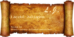 Laczkó Julianna névjegykártya