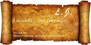 Laczkó Julianna névjegykártya